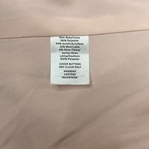 Rachel Parcell Womens Blazer Herringbone Tweed Lined Button Pink Size XS - Picture 5 of 5